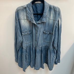 SHOP TALULAH Denim Babydoll Button Down Size 3x